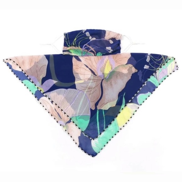 🌶LAST ONE! NWT! Floral Chiffon Face Covering - Picture 2 of 6